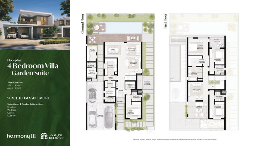 Harmony 3 Floor Plans 4 Bedroom Villa + Garden Suite