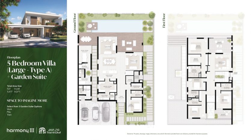 Harmony 3 Floor Plans 5 Bedroom Villa (Large - Type A) + Garden Suite