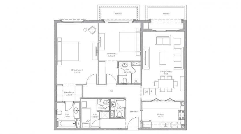 madinat badr floor plan 2 bedroom