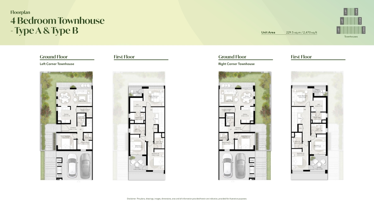 4 Bedroom Townhouse - Type A & Type B
