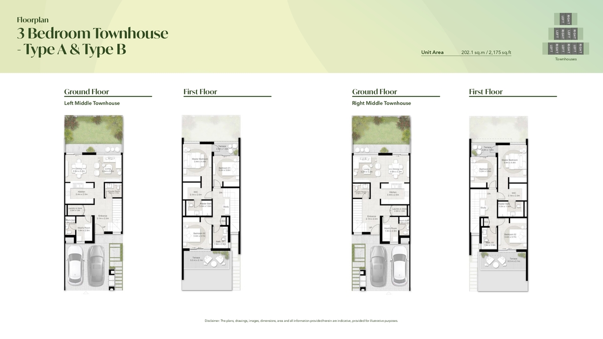 3 Bedroom Townhouse - Type A & Type B